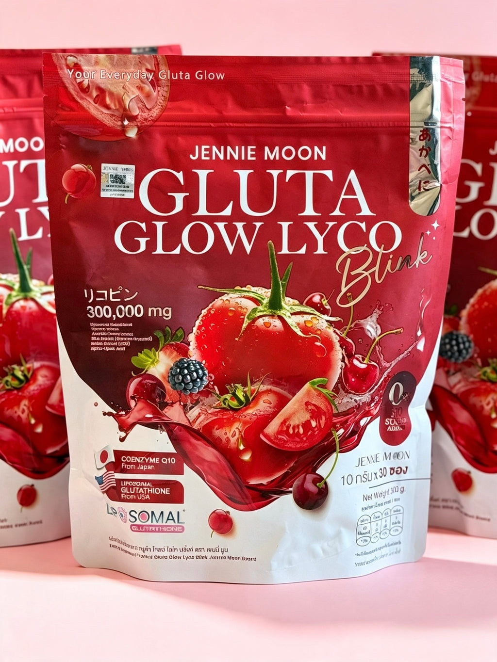 Jennie Moon Gluta Glow Lyco Blink (30 Sachets x 10g)