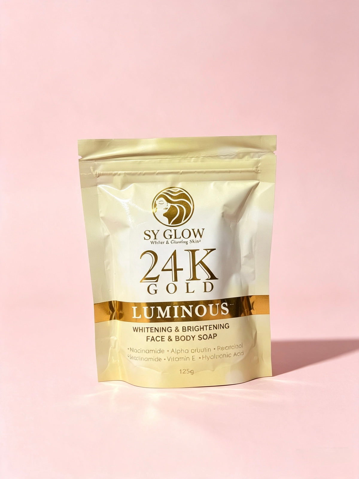 SY Glow 24K Gold Luxurious Whitening & Brightening Face & Body Soap 125g