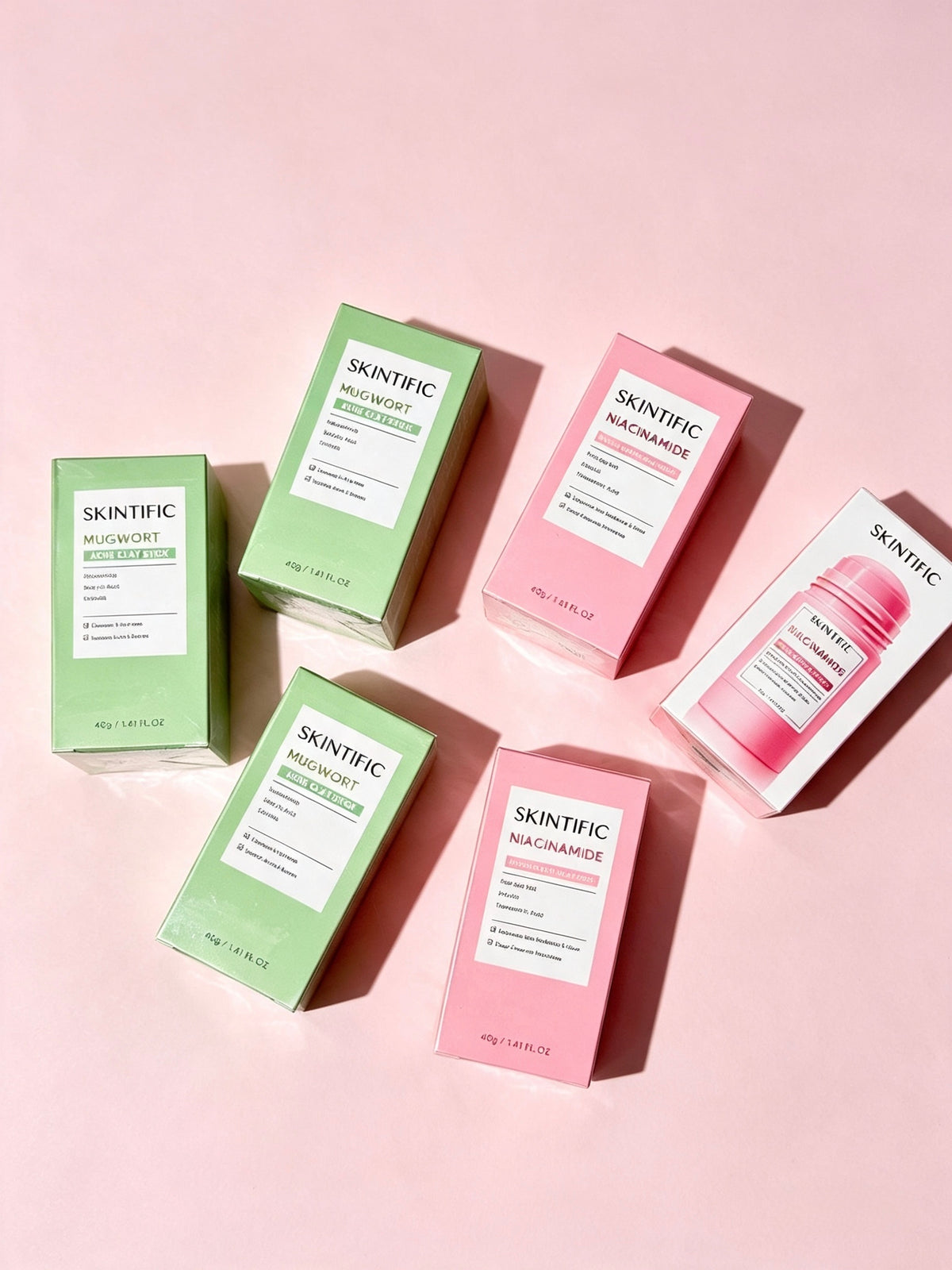 Skintific Clay Stick Bundle (Bright Boost + Mugwort Acne)