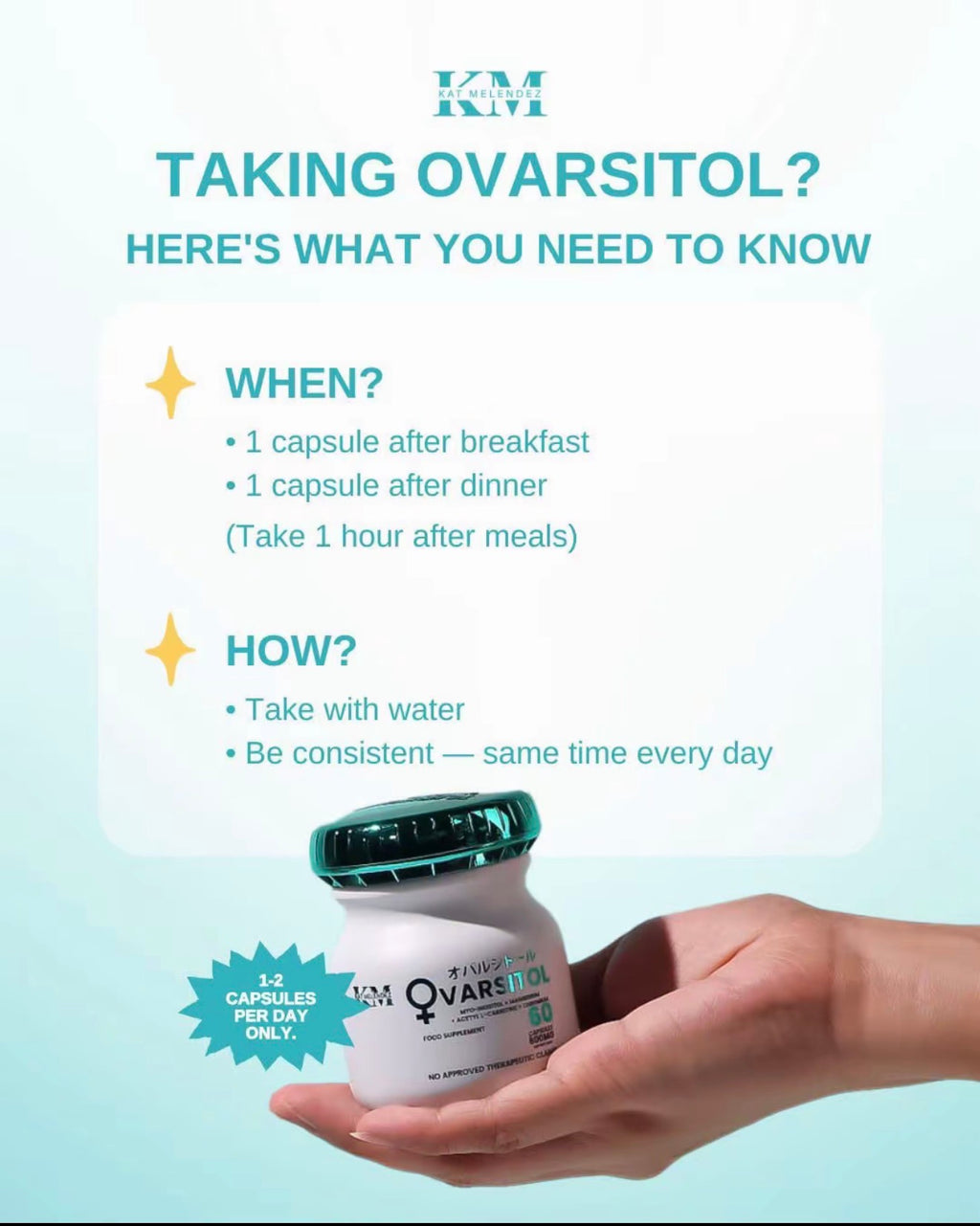 Kat Melendez Ovarsitol 600mg 60 Capsules