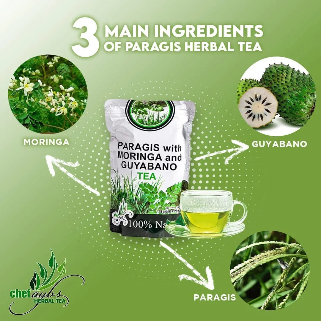Paragis with Moringa and Guyabano Tea 20 sachets X 1.8grams